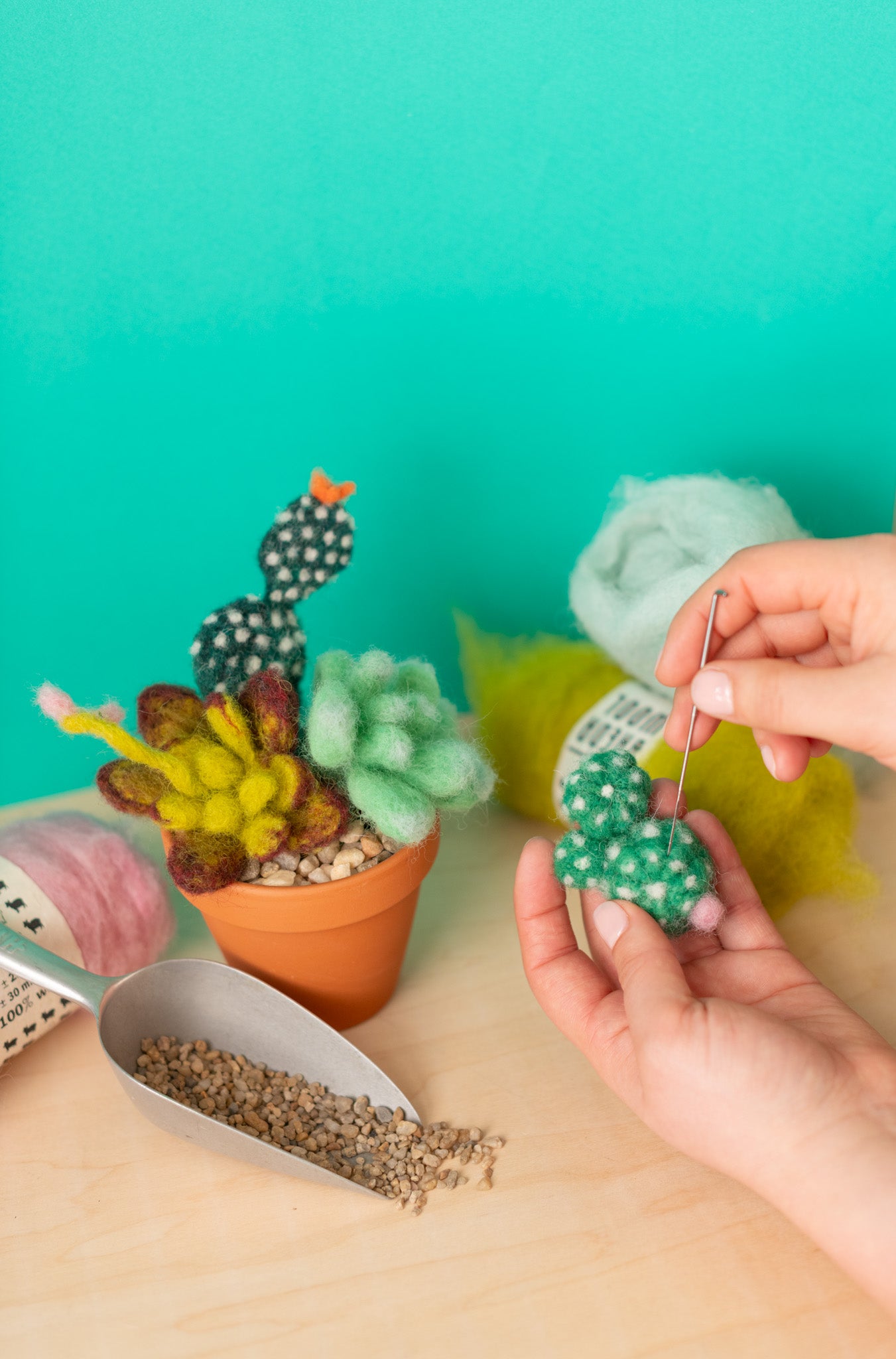 Mother's Day Intro to Needle Felting : Succulent / Cacti