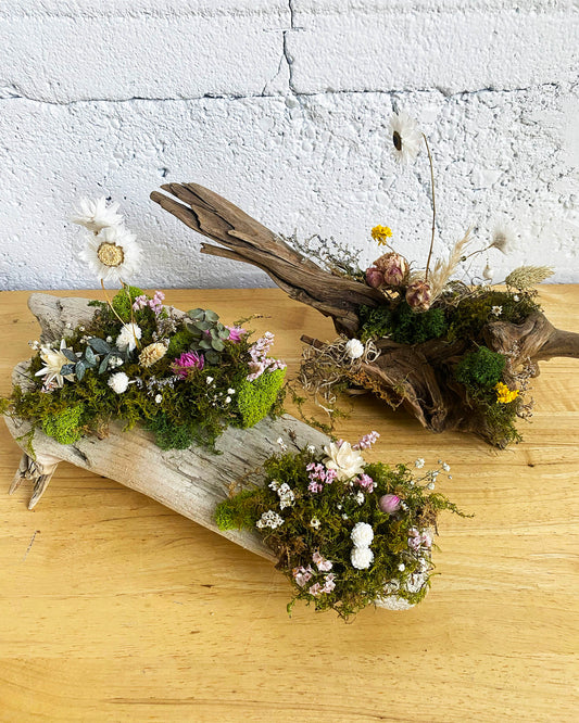 Driftwood Dried Floral Arrangement Workshop
