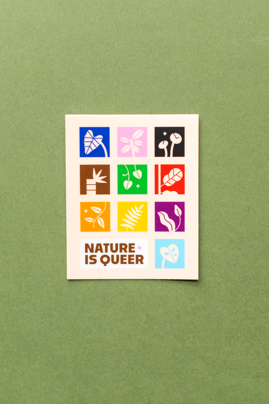 Plant Merch : Sticker : Nature is Queer
