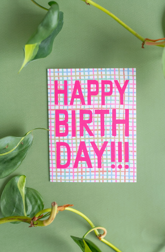 Card : Happy Birthday Grid